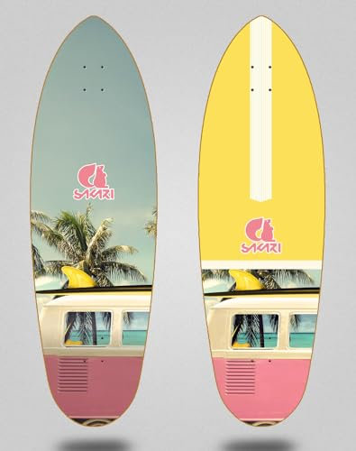 COUNTRY BASQUE INGURUASAKARI INDUSTRY Sakari Surfskate Deck Monopatin Skateboard - Pure Life 32,5 Deep