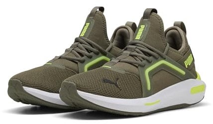 PUMA Unisex SOFTRIDE ENZO 5 Straßen-Laufschuh, Loden Green-Yellow ALERT, 37.5 EU
