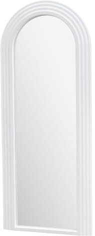 LOLAhome Espejo Ventana Blanco o Gris con moldura de plástico, Espejo Decorativo de Pared para Salón, Dormitorio, Entrada de 36x66 o 43x107 cm (Blanco, De 43x107 cm)