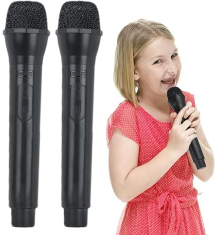 Krujecnt Pretend Microphone,Simulation Stage Mic Toy for Speech Practice | Simulation Toy Microphone, Realistic News Fake Microphone Props, for Birthday