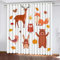 Verdunkelungsvorhänge mit Waldtiermotiven für Kinderzimmer, Babyzimmer, Verdunkelungsvorhänge für Jungen und Mädchen, 2 Paneele, wärmeisolierte Vorhänge, 140 x 160 cm, A17