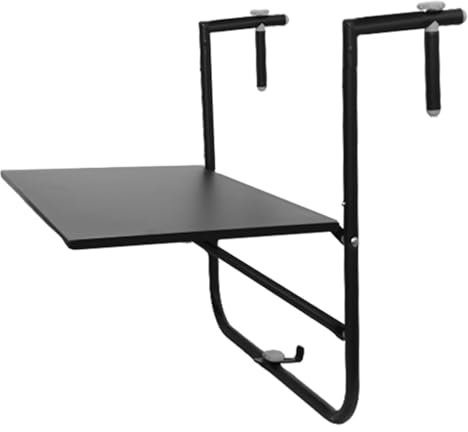 Balkonhängetisch Balkontisch For Aufhängen Von Geländern, Balkongeländertisch, Klappbarer Balkon-Stehtisch For Den Außenbereich, For Geländer, Verstellbar, For Terrassen, Gärten Und Promenaden, Klappb