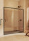 SOULBATH Mampara de Ducha Frontal corredera + Fijo, sin Perfil Inferior, Fácil instalación Vidrio de Seguridad 6mm antical, 108,5 a 113 cm Ancho Adaptable x 195cm Alto, Reversible, Negro Mate