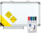 Idena 90885 - Whiteboard mit Stiftablage, ca. 40 x 30 cm, inkl. 4 STAEDTLER Whiteboard-Marker Lumocolor mit Rundspitze ca. 2 mm Linienbreite