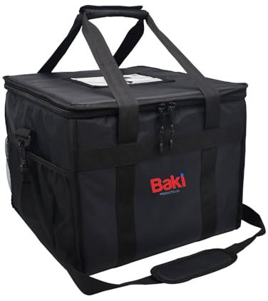 Heavy Duty Large Insulated Food Delivery Bag 35x35x30 cm with Hot Cold Divider Zipper Suitable for Takeaway Restaurants, Pizza, Indian, Pic Nic, Grocery Shopping Bag.