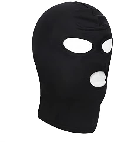 FakeFace BDSM Kopfmaske Fetisch Gesichtsmaske Augenmaske Bondage Maske SM Elastikmasken Sex Stretchstoff Bondage Vollmaske Sexspielzeug Maske Schwarz