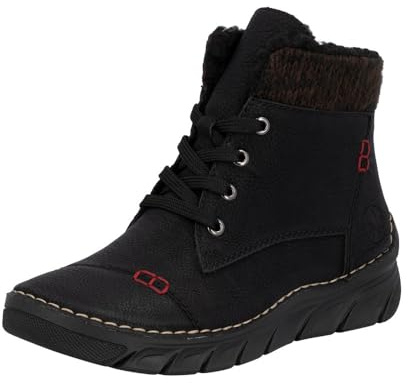 Rieker 55031-45 Damen Schnürstiefelette Synthetik grau