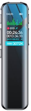 Voice Recorder, 64 GB Digital Voice Recorder, USB Rechargeable voice activated recorder, with Voice Control Function, with MP3 Player and Voice activation for Classes, Meetings and Interviews