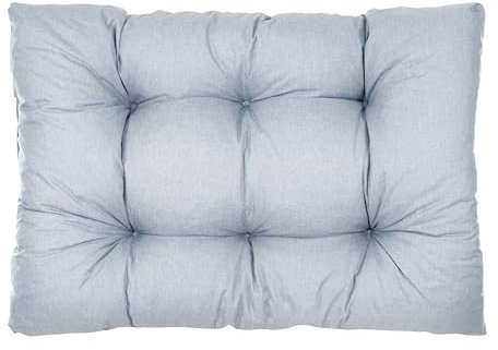PFM HOME Palettenkissen 120 x 80 cm Outdoor-Kissen für Palettensofa Palettenmöbel Europaletten - Sitzkissen Wasserdicht - Paletten-Auflagen Gesteppt - Hellgrau