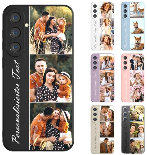 HBRYXJ Personalisierte Handyhülle Mit Foto Text für Samsung Galaxy S23 FE 5G, Selbst Gestalten Hülle mit Eigenem Bild Text, TPU Personalisiert Case Individuelle Schutzhülle Foto Handyhülle