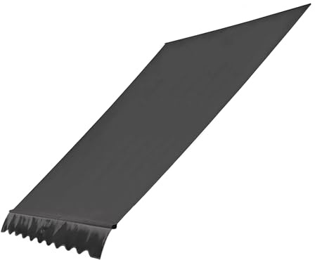 Ersatzdach für Klemmmarkise 300 x 130 cm Grau, Ersatzbezug Balkonmarkise, Balkon Sonnensegel Bezug