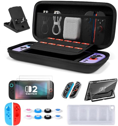 Tasche für Nintendo Switch 2 (2025) | Tragetasche Aufbewahrungstasche | Hartschalenetui Geschenkbox für Switch 2 Zubehör und Spiele Taschen