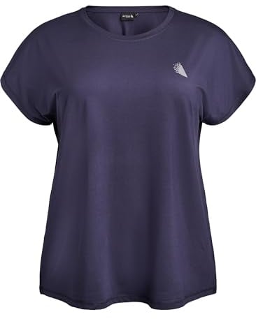 Zizzi Active by Damen Große Größen T-Shirt Kurze Ärmel Größe Gr M Night Sky