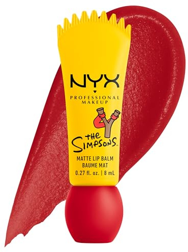 NYX Professional Makeup Simpson Smushy Matte Lip Balm, aufbaubarer Lippenbalsam, weichzeichnend, matt, hydratisierend, vegan, Rebel Red, 1 Stück
