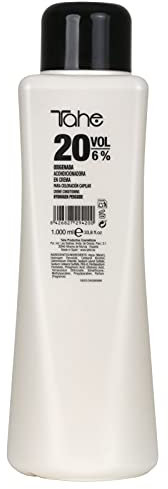 Tahe Natural Colour Oxigenada acondicionadora en crema para aplicar con tinte capilar, 1000 ml (Blanco, 1000 ml - 20 vol.)