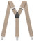 Sencillo Herren Hosenträger mit Starken Clips Y-Form, Beige, 120 cm lang x 3,5 cm breit