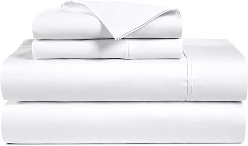 Bluemoon Homes Luxuriöses 4-teiliges Bettwäsche-Set mit Fadenzahl 1000, italienisches Finish, 100% ägyptische Baumwolle, einfarbiges Muster (Farbe: Weiß, Größe – Queen).
