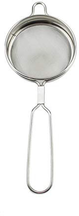 Fine Mesh Tea Sieve Strainer Stainless Steel Mini Small Tea Strainer Sieve Colander Sifter with Handle Ideal for Straining Tea, Sieving Flour, Jam Strainer Washing Fresh Herbs (9cm)