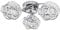 MiniSun | Modern 3 Way Chrome and Clear Acrylic Jewel Intertwined Rings Design Ceiling Light | Pendant Lights, Home Décor & Improvement Essential | Includes 3W LED G9 Light Bulb