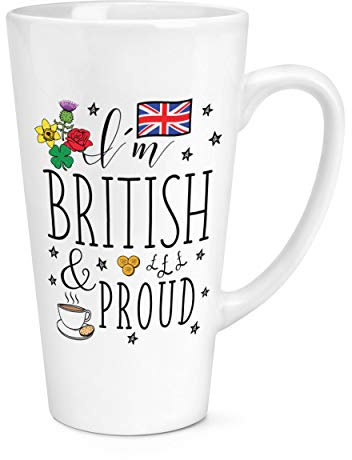 I'm British and Proud 17oz Large Latte Mug Cup