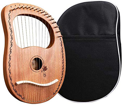 Harfe mit 16 Saiten aus Metall, Harfe aus Mahagoni, für Anfänger B