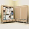 Anmas Power Canvas Wardrobe with 4 Drawers, Light Coffee | Multi-Functional Clothes Storage with Hanging Rail and Shelves, Durable and Space-Saving, 150X45X170CM