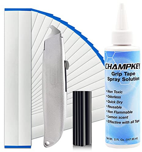 CHAMPKEY Premium Grip Repair Kits for Regripping Golf Clubs | Come with Hook Knife, 15 Professional Tapes, Golf Solvent and Rubber Vise Clamp