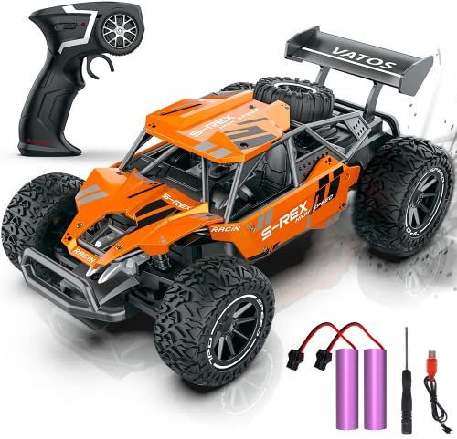 VATOS 1:16 Ferngesteuertes Auto RC Auto für Kinder - 2,4 GHz 2WD Offroad Monstertruck 15km/h Geländewagen Buggy Elektrisches Spielzeugauto RC Fahrzeug LKW mit Zwei Batterien für Jungen & Mädchen
