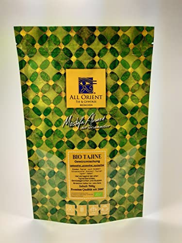 All Orient BIO Tajine Gewürzmischung 500g | für Tajine Gerichte, Couscous, Fleisch, vegetarisch, Gemüse | Vegan | Tajine Marokko Baharat | ohne Zusatzstoffe | zuckerfrei | Gewürz Mischung