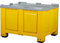 Logiplast Palettenbox mit Deckel LxBxH: 1200 x 1000 x 790 mm geschlossen mit 4 Füssen in gelb