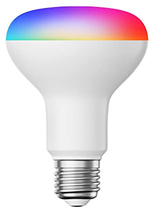 ledscom.de E27 LED RGB Leuchtmittel, R80, warmweiß - kaltweiß (2700-6300 K), 9,9 W, 950lm, Smart Home, WLAN, Alexa, matt