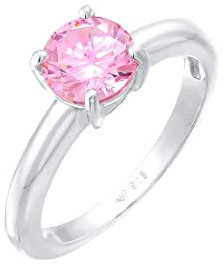 Elli Ring Damen Solitär Klassisch mit Zirkonia Kristall in 925 Sterling Silber