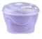 Salad Spinner Large Plastic Salad Vegetable Dresser Washer Dryer Colander Lettuce Leaf Herb Drainer Strainer Easy Spin Drain Lid, 4 Litre (Purple)