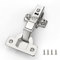 Furniware 2 pcs Soft Close Cabinet Hinge,110 Degree Half Overlay Kitchen Door Hinge,35mm Concealed Kitchen Cabinet Hinges Cabinet Door Plate with Screws