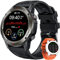 Smartwatch Herren Fitnessuhr mit Sport Uhr - 1.42 Zoll Großes Display Smartwatch Herren mit Telefonfunktion IP68 Wasserdicht Fitness Tracker mit Pulsuhr Schrittzähler Smart Watch für iOS Android