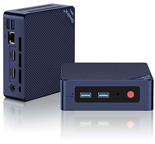 Beelink Mini PC Mini S12 Pro, 12ª Intel Alder Lake-N100 (hasta 3.4GHz, TDP 6W), 16GB DDR4 RAM 500GB PCIEx1 SSD, mini computadora compatible con 4K a 60Hz Dual Display/WiFi 6/BT 5.2/USB