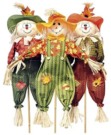 Oferta 3 espaciadores tradicionales modelos surtidos 120 cm paja con estaca para campos jardín huerto Verdemax