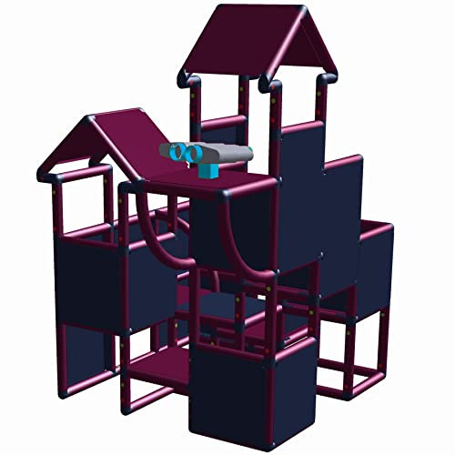 Move and stic Ritterburg Erik Magenta-titangrau mit grauen Fernrohr (ohne Funktion) Spielburg 6114