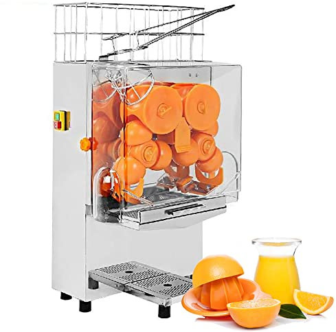 Commercial Orange Juicer Machine, 120W Automatic Feeding 120W 20-30 Oranges Per Minute, Electric Citrus Juice Squeezer with Pull-Out Filter Box, Widely used in grocery stores, restaurants, fruit shops