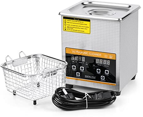 HACLEN Ultrasonic Cleaner 2L with Digital Timer And Heater, 60W Professional Ultrasonic Jewelry Cleaner,Lab Ultrasonic Parts Cleaner for Cleaning Jewelry Eyeglasses