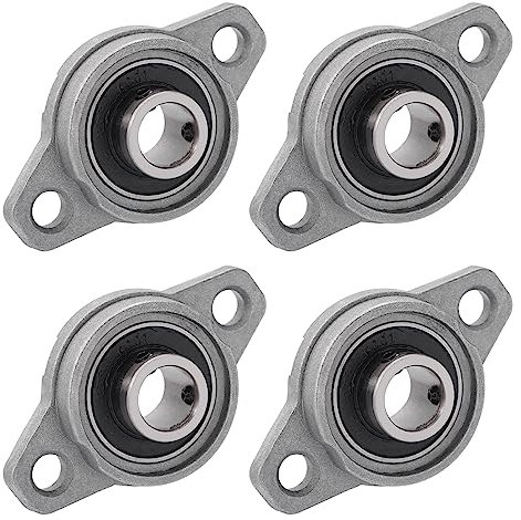 Stehlager Gehäuselager 4 Stück Flanschlager Rhombische Flanschlager Selbstausrichtend Stehlager Kugellager Lagerblock Flanschlager Kugellager Lagerblock (12mm Innendurchmesser)