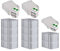 PROREGAL SuperSparSet 10x Eurobox NextGen Economy mit Scharnierdeckel & grünen Verschlüssen | Griffe geschlossen | HxBxT 32x40x60cm | 65 Liter | Eurobehälter Transportbox Transportbehälter