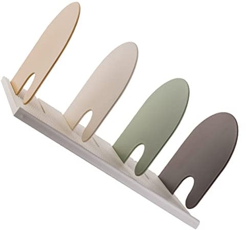 STOBAZA Buch Unterstützt Gestell Bücherregal Dekor Buchunterstützung Ordner-Organizer-Halter Für Schreibtische Bücherstand Buchhalter Für Regale Plastik Büro Multifunktion Schreibwaren