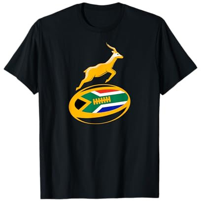 Springbok Rugbyball & Südafrikanische Flagge, Herren, Damen und Kinder T-Shirt