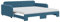 vidaXL Tagesbett, Ausziehbar Schlafsofa mit Matratzen, Bettsofa Gästebett für Schlafzimmer Wohnzimmer, Sofa Bett Ausziehbett, Blau 100x200 cm Samt