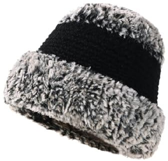 Wintermütze Fischerhut Bucket Hat Hat Damen Fischerhut Wärmer Eimer Hut Winter Appa Bucket Hat Fischerhut Herren Damen Fischerhut für Damen Herren Freizeithut Warm Mütze Winter Pelzig Fischerhut Bu