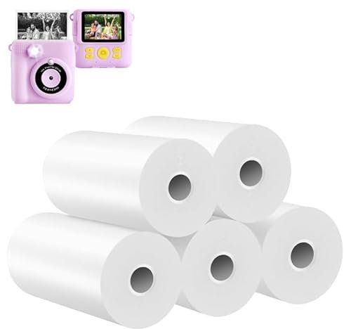 AORILE 5 Rolls Kids Camera Print Paper Refill for Instant Print Camera BPA Free Photo Paper for Kids Instant Camera