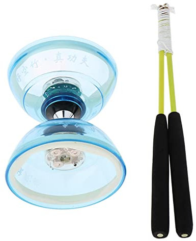predolo Hochwertiges Diabolo mit dreifacher Lagerung und LED-Lichtern, Blau