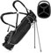 GOPLUS Sac de Golf Trépied Mixte avec Support Stand 7 Trous pour Homme - Léger Sac de Transport et Arrangement Noir
