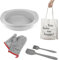 Backefix Muttertag Backkönigin Set - das Rundum-Sorglos-Backset für Frauen: runde Silikon Kuchenform Ø 22cm, Teigschaber mit Pinsel, hitzebeständige Ofenhandschuhe und You Bake Me Happy Baumwolltasche